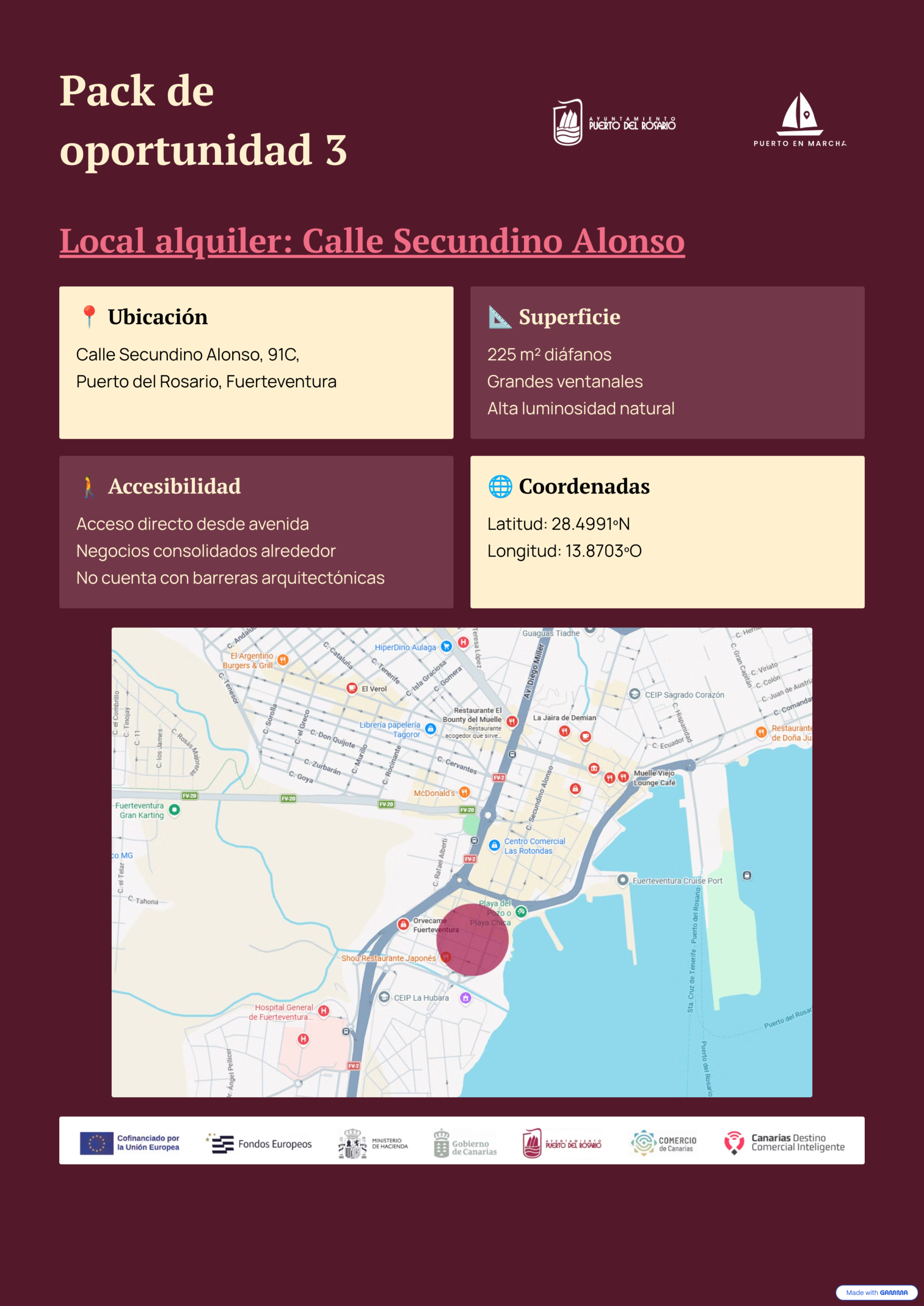 Portada del Pack de Oportunidad 3 para pastelería artesanal y obrador con local en alquiler en la Calle Secundino Alonso 91C, Puerto del Rosario