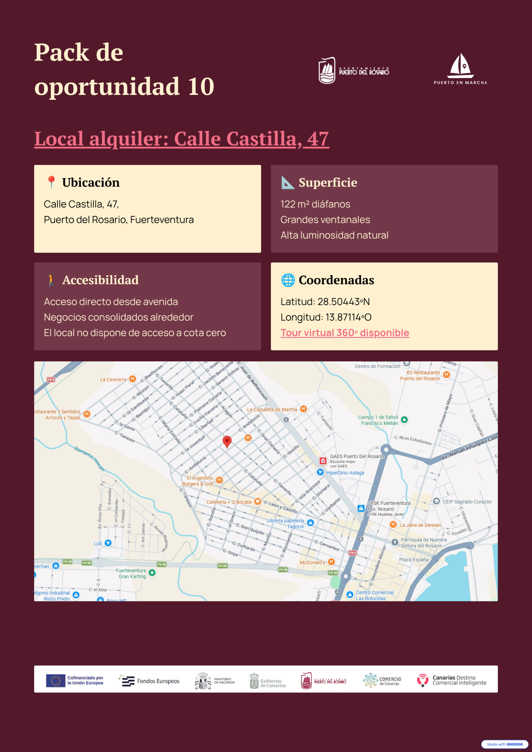 Portada del Pack de Oportunidad 10 para tienda de ropa económica y moda infantil con local en alquiler en la Calle Castilla 47, Puerto del Rosario